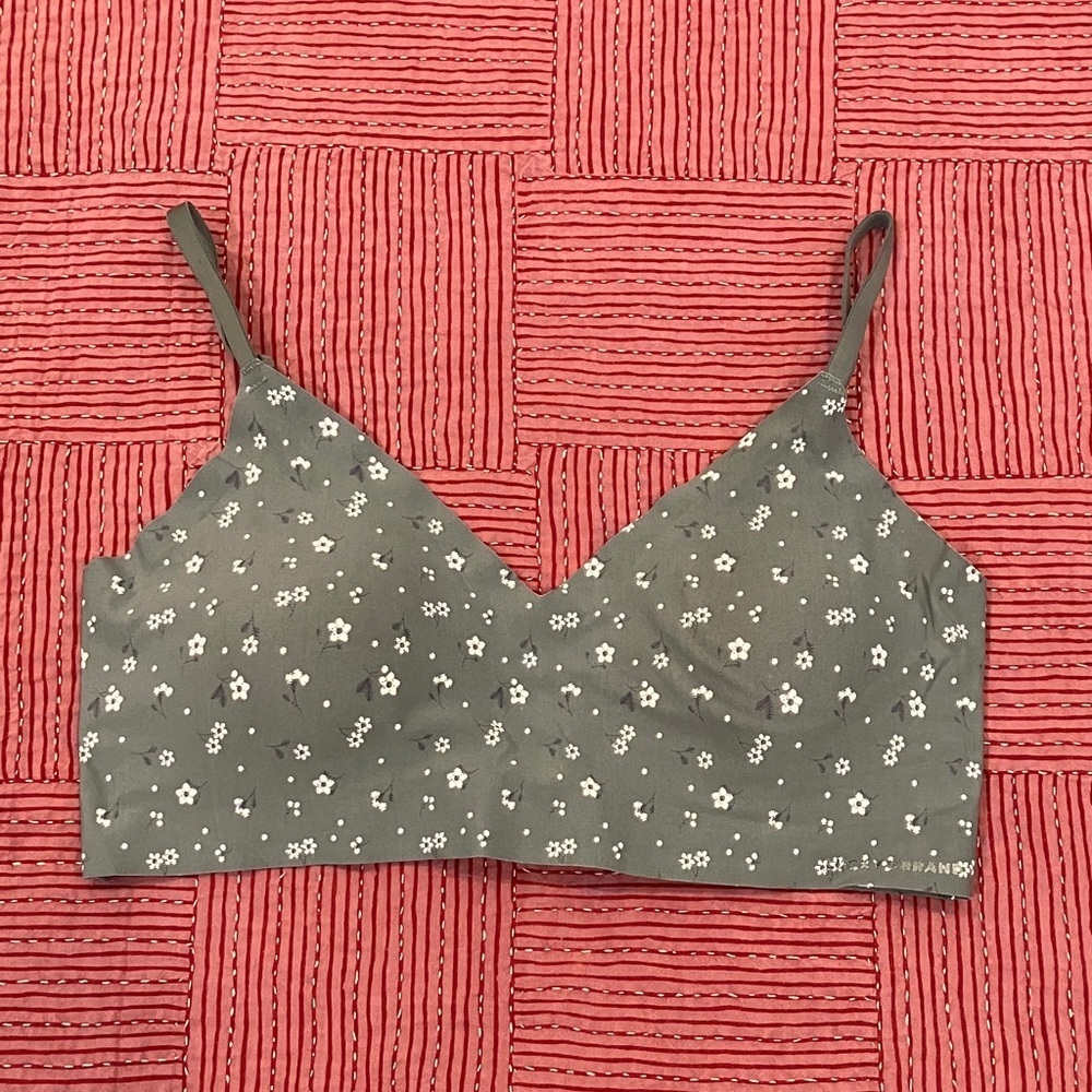 Lucky Brand XL Floral Print Women's soft sided v shaped bra w/ removable padding